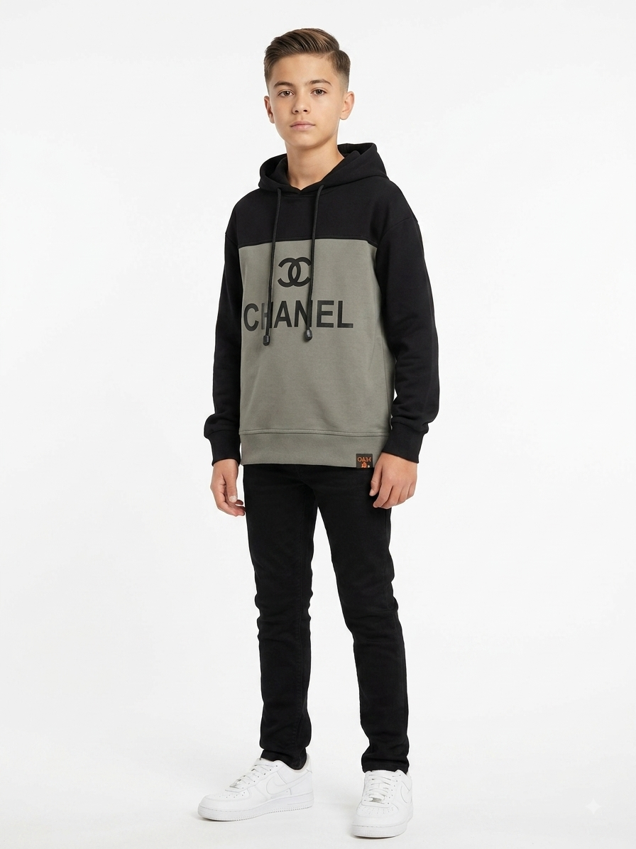 هودی تک اسپرت دورس دونخ ترکیبی طرح CHANEL