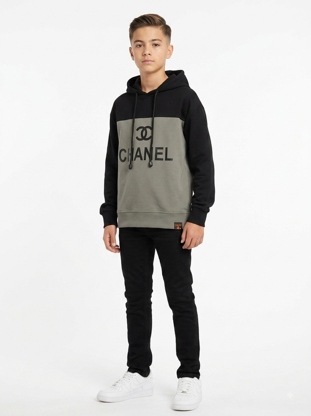 هودی تک اسپرت دورس دونخ ترکیبی طرح CHANEL