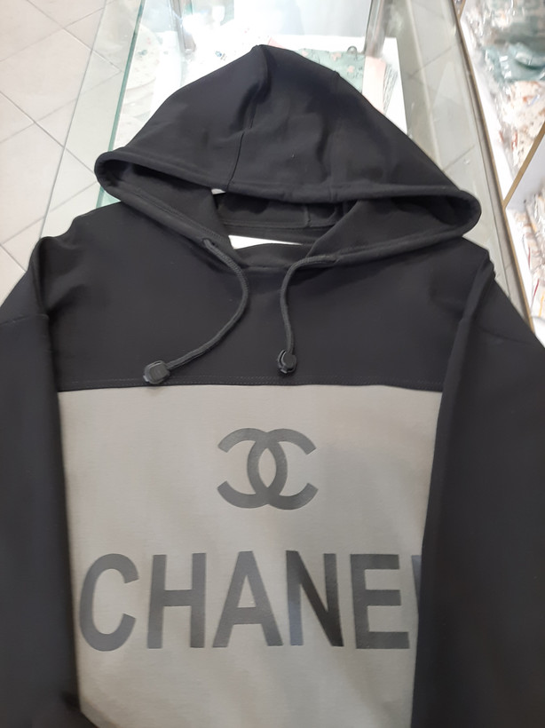 هودی تک اسپرت دورس دونخ ترکیبی طرح CHANEL