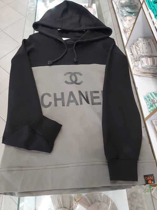 هودی تک اسپرت دورس دونخ ترکیبی طرح CHANEL
