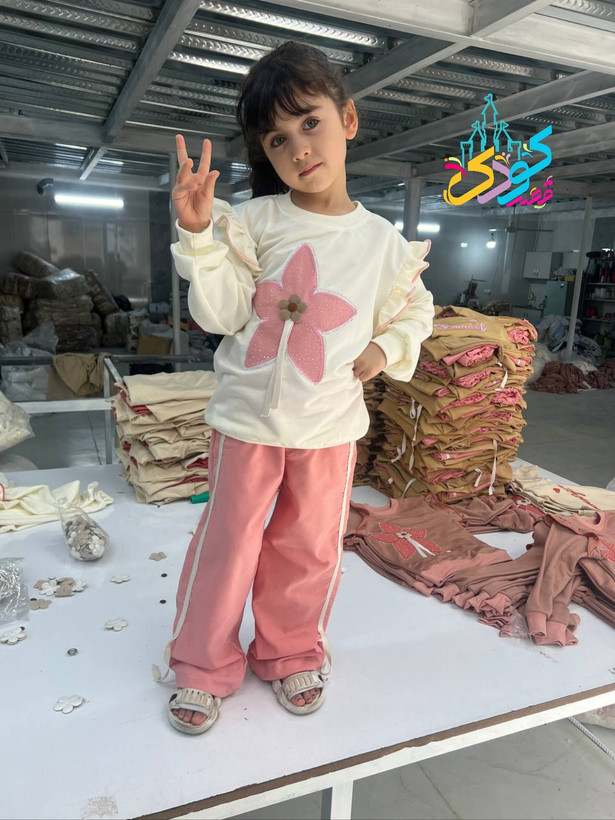بلیزوشلوار مدل :گل ماهور ✅سایزبندی 40.45.50.55 مناسب ۲تا۸ سال