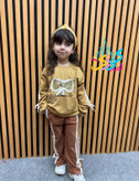 بلوز و شلوار مدل پاپیون کنفی سایزبندی 40.45.50.55 ،مناسب ۲تا۸سال