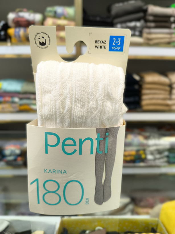 جوراب شلواری بافتی Penti اصل ترکیه مدل کارینا سایز ۲تا۳سال